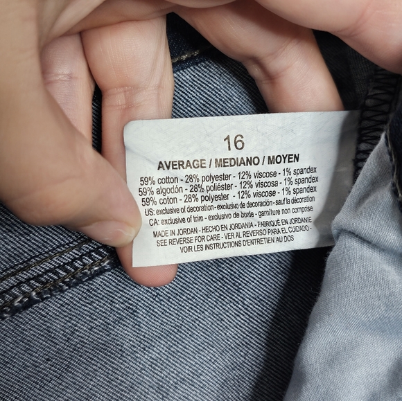 Gloria Vanderbilt jeans size 16 dark wash Amanda slim style - Picture 5 of 5